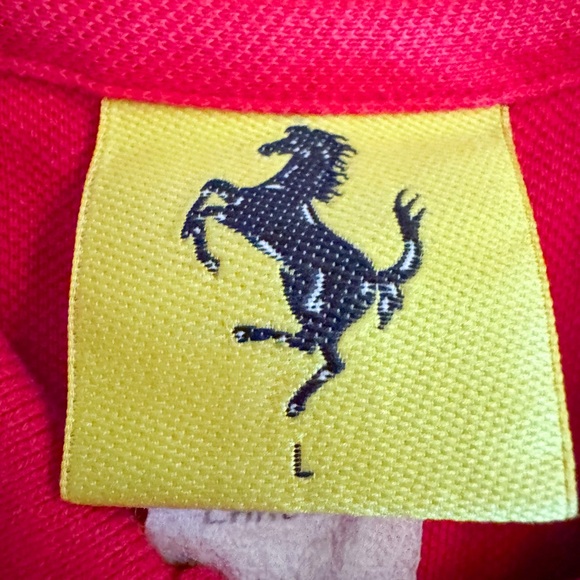 Vintage 1996 Scuderia Ferrari Red Polo Shirt F1 Racing Top Cotton Size L - Picture 7 of 10